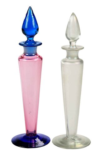 Two American Steuben Glass Perfumes
