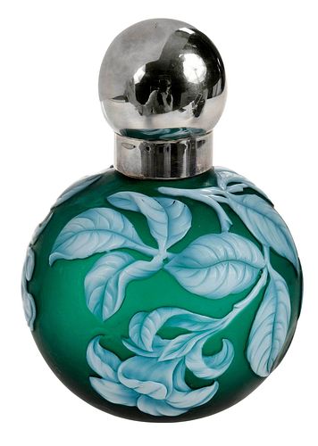 Green Cameo Glass Perfume