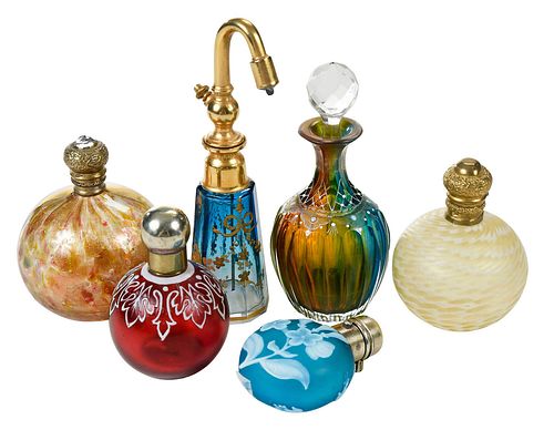 Six Continental and English Glass Perfumes