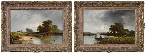 A Pair of Dutch or British School Riverscapes
