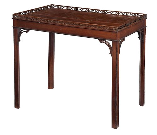 Chippendale Carved Mahogany Silver Table