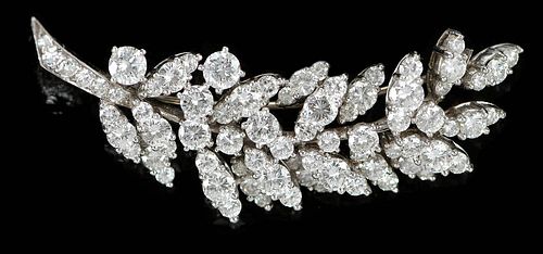 Tiffany & Co. Platinum Diamond Brooch 