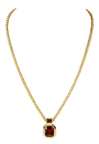 Gold Gemstone Necklace 
