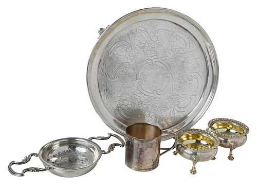 Five Coin Silver Table Items