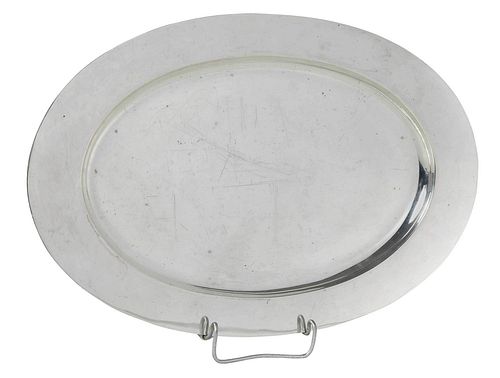 Reed and Barton Oval Sterling Serving Tray