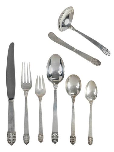 Northern Lights Sterling Flatware, 81 Pieces