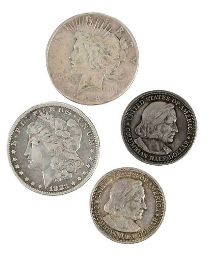 Group of U.S. Coins, Silver Dollars and Commemoratives