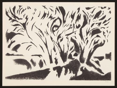 Andrew Dasburg, Vibrant Trees, 1975