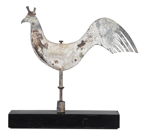 American Folk Art Molded Tin Peafowl Weathervane