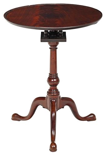 Philadelphia Chippendale Dish Top Candlestand