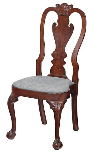 Philadelphia Chippendale Balloon Seat Shell Carved Side Chair
