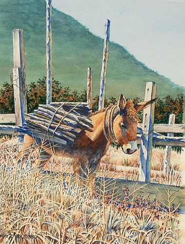 Jimmy Dyer, Untitled (Burro with Pack), 1980
