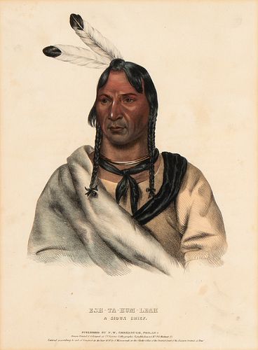 McKenney and Hall, ESH-TA-HUM-LEAH, A Sioux Chief, 1838