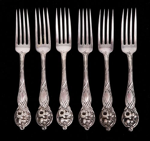 Sterling Silver Forks, Watson Silver Co., Lily