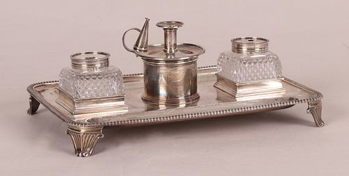 A Sterling Silver Standish by John Emes, London