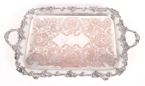 A Silver Plated Tray By Ellis & Barker