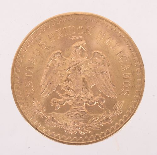 Mexican 50 Pesos, 1947 Gold Coin