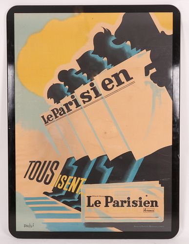 A Large Circa 1940 French Poster