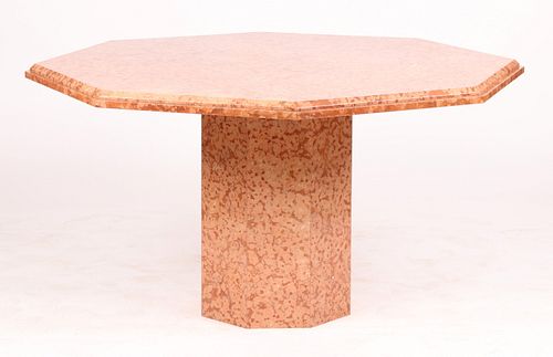 An Italian Rouge Marble Dining Table
