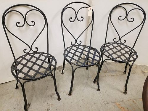SET 3 WROUGHT CHAIRS