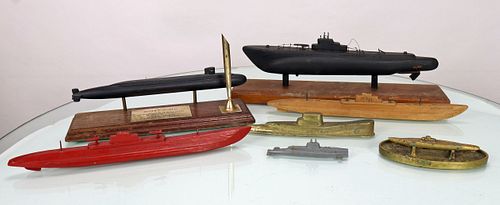 Seven Vintage Submarine Models