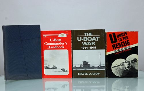4 Vintage Submarine Hardcover Books Grouping 10