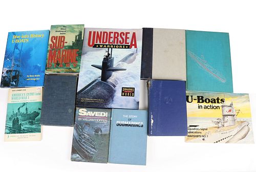 11 Vintage Submarine Books Grouping 19