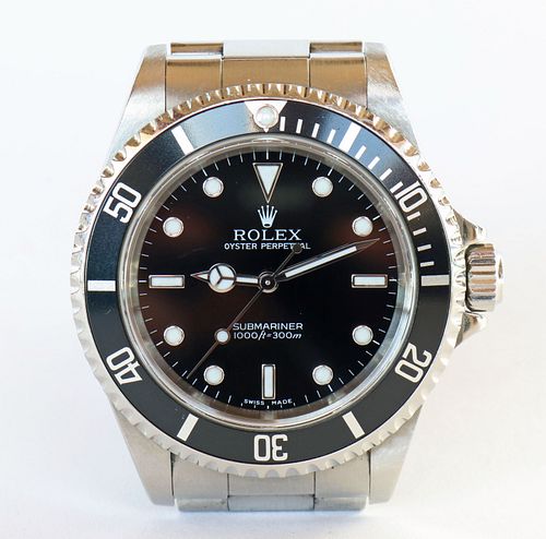 Authentic Rolex Submariner Dive Watch w/ Box & Papers Ref 14060
