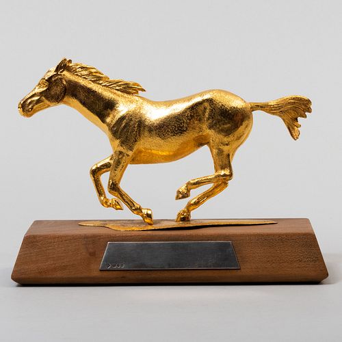 English Silver Gilt Asprey Model of a Horse