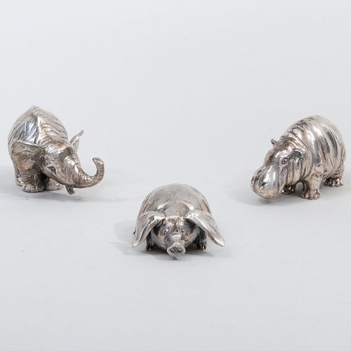 Three Buccellati Silver Models of Animals
