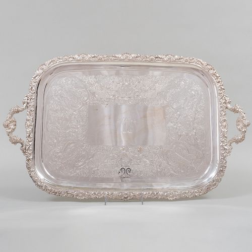 George VI Silver Two Handle Tray
