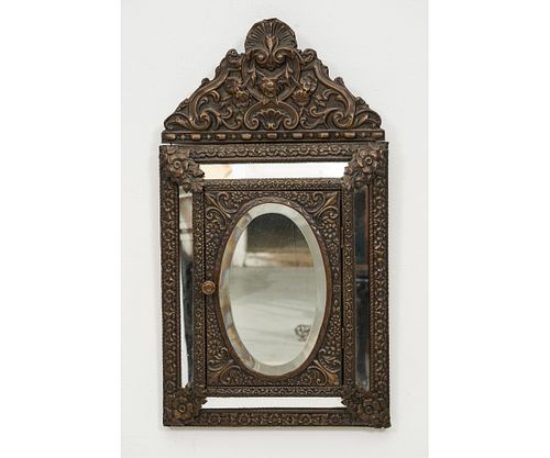 CONTINENTAL BAROQUE REPOUSSE WALL MIRROR