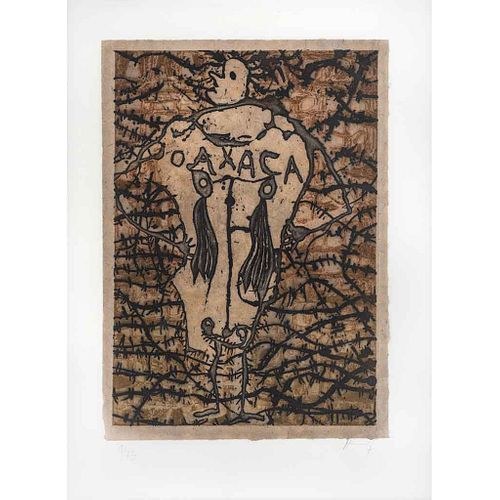 SERGIO HERNÁNDEZ, Sin título, de la carpeta Cura de viento, 2012, Firmada Litografía 1 / 75, 44 x 36 cm