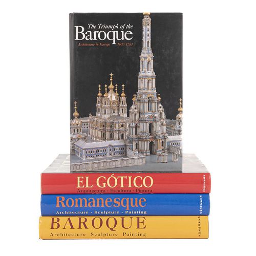 Libros sobre el Gótico, Barroco y Romanesque. Romanesque. Architecture, Sculpture, Painting. Piezas: 4.