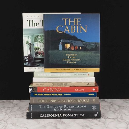 Libros sobre Arquitectura y Diseño. California Romantica / The Cabin / The Town House / The Genius of Robert Adam. Pzs: 10.