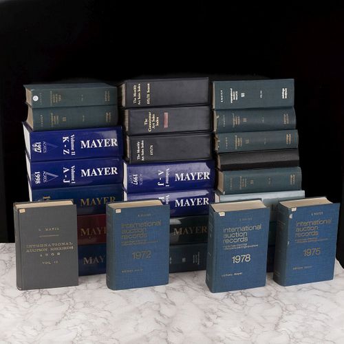 Libros de Consulta. Mayer, 1988, 1989, 1990, 1991, 1993, 1994, 1995, 1997, 1998 / The Monthly Art Sales Index