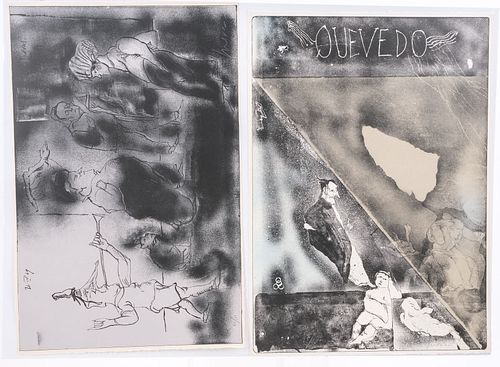 Jose Luis Cuevas, 2 Prints - "Homage to Quevedo"