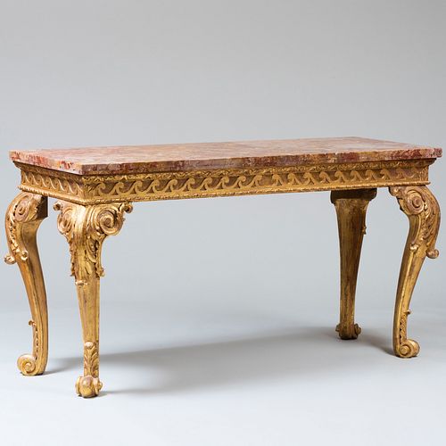 Early George II Style Carved Giltwood Console Table