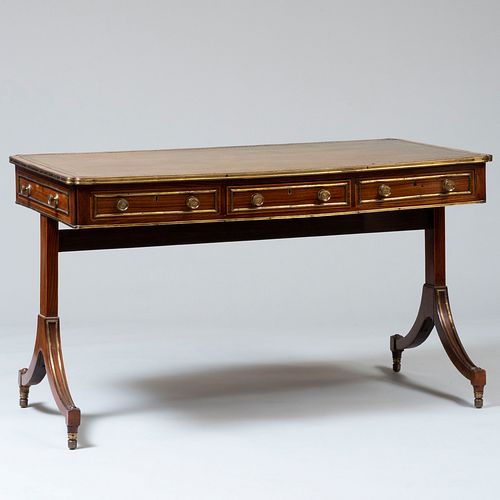 George IV Brass-Mounted Rosewood Writing Table