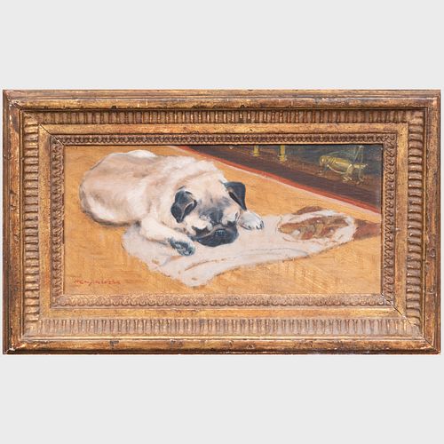 Henry Koehler (1927-2018): Two Pugs and a Cricket