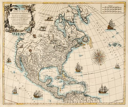 Robert de Vaudondy, Map of North America: Amerique Septentrionale
