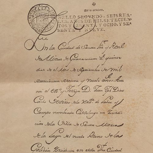 La Venta de un Esclavo. Edición facsimilar. Cuyo original es del año 1769 y forma parte de una colección privada. Ed. de 100 ejemplares