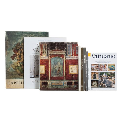 Libros sobre Roma y el Vaticano. The Art of Rome / Musei Vaticani / Miguel Ángel y Rafael con Boticielli...Piezas: 9.