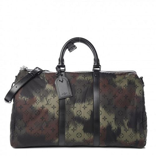 LOUIS VUITTON LIMITED CAMOUFLAGE MONOGRAM CAMO KEEPALL BANDOULIERE 50 STRAP