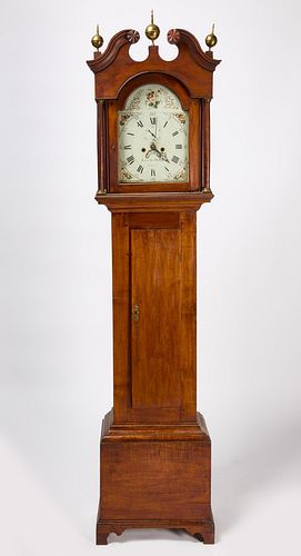Tall Case Clock with Broken Arch Top