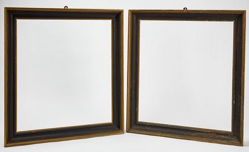 Pair of Early Painted Portrait Frames
