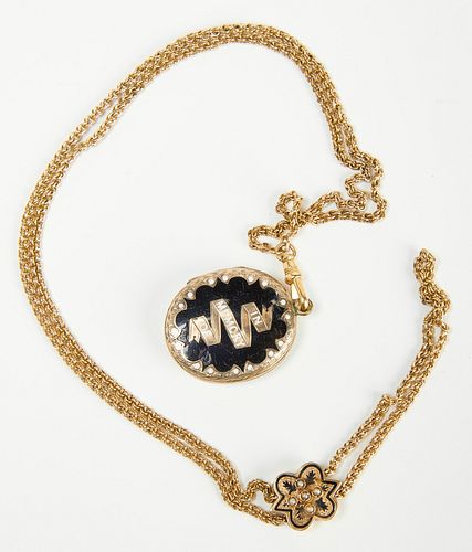 "In Memory Of" Locket with Gold Chain
