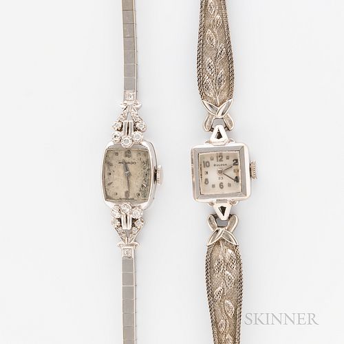 Two White Gold Cocktail Watches