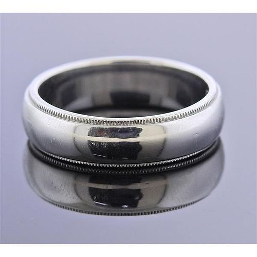 Tiffany &amp; Co Platinum 6mm Wedding Band Ring