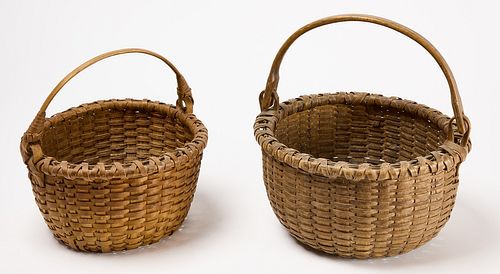 Two Early Swing Handle Baskets